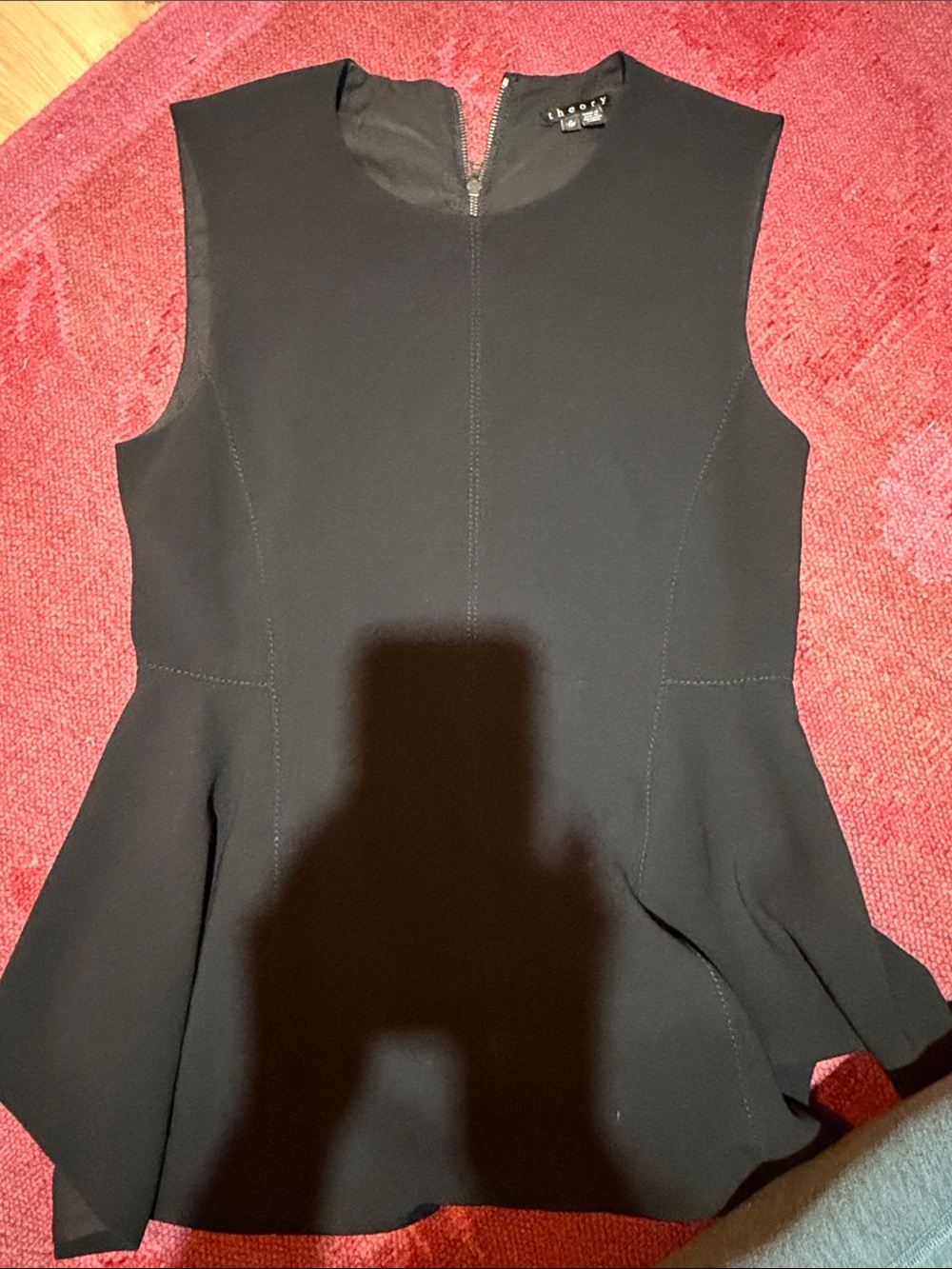THEORY black peplum top